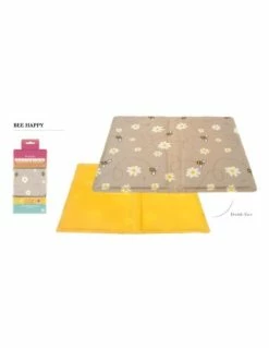 Ferribiella Brrrividino Tappetino Refrigerante Bee Happy Misura Large . 50 X90 Cm .Cucce Per Cani