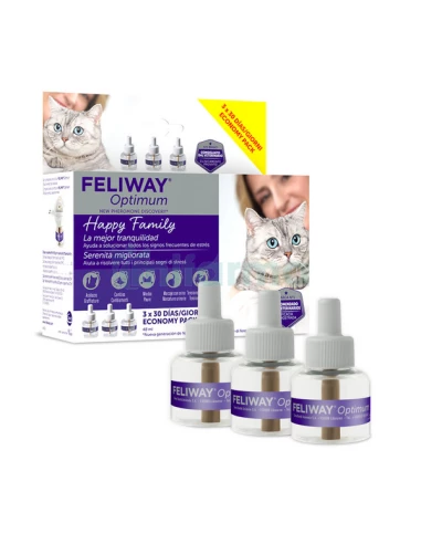 Feliway Optimum Happy Family 3 Ricariche . Antiansia Per Gatti 6 Feliway Optimum Happy Family 3 Ricariche . Antiansia Per Gatti - immagine 4