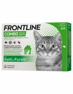 Frontline Combo Gatto Spot-on 3 Pipette Antiparassitario Per Gatti Gattini E Furetti