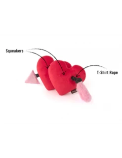 PLAY Gioco Cuori Peluche. Gioco Per Cani 6 PLAY Gioco Cuori Peluche. Gioco Per Cani -Cibo per Cani negozio gioco cuori peluche 1