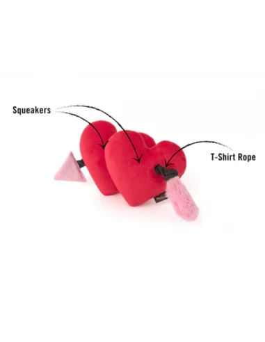 PLAY Gioco Cuori Peluche. Gioco Per Cani 4 PLAY Gioco Cuori Peluche. Gioco Per Cani - immagine 2