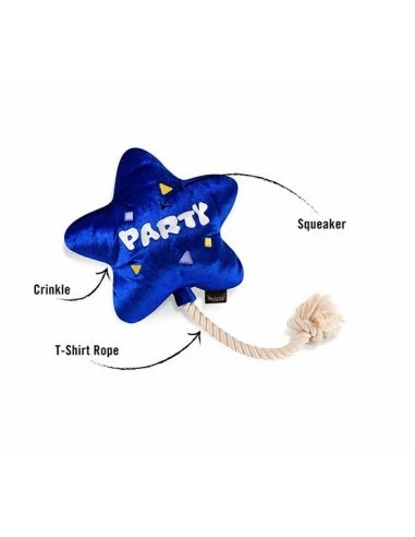 Gioco Play Party, Palloncino Stella Peluche. Giochi Per Cani 3 Gioco Play Party, Palloncino Stella Peluche. Giochi Per Cani