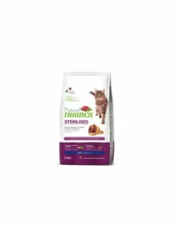 Natural Trainer Adult Sterilised Con Prosciutto Crudo Kg 1,5 . Alimento Per Gatti