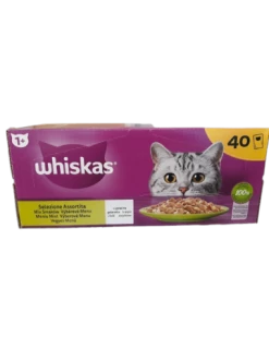 Whiskas Buste Selezione Assortita In Gel. 40x85 GR. Cibo Umido Per Gatti